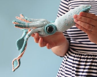 Percy The Squid Crochet Amigurumi Pattern PDF