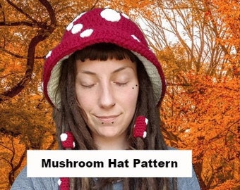 Mushroom Hat Crochet Pattern PDF