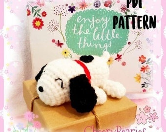 Cute Snoopy Amigurumi Crochet Pattern PDF