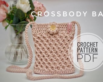 Crochet Crossbody Bag Pattern with Video Tutorial