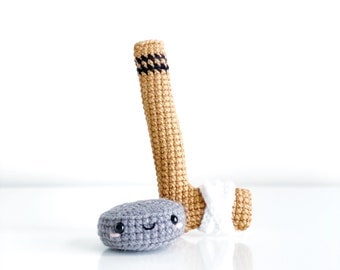 Easy Beginner's Hockey Stick & Puck Crochet Pattern
