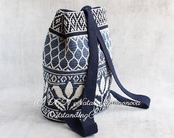 Lili Backpack Crochet Pattern: Mosaic Handbag Design