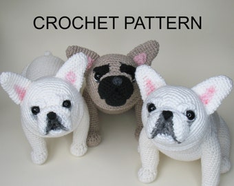 French Bulldog Crochet Pattern in English PDF