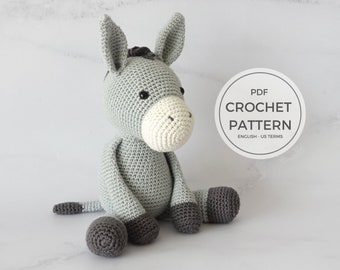 Amigurumi Donkey Crochet Pattern: PDF in English