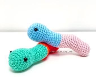Easy Amigurumi Gummy Worms Crochet Pattern