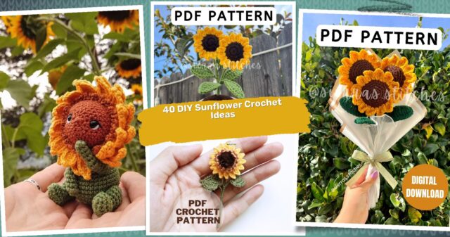 40 Large Sunflower Crochet Patterns: Brighten Your Home with DIY Decor