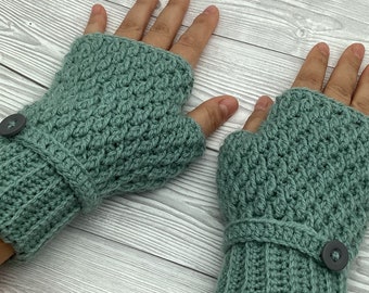Adjustable Crochet Fingerless Gloves Pattern for Women