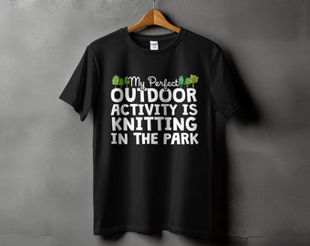 Park-Themed Knitting T-Shirt, Perfect Knitter's Gift