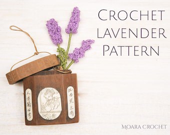 Lavender Crochet Flower Pattern with Tutorial