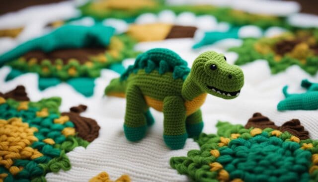 Dinosaur Blanket Crochet Pattern