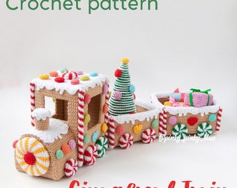 Charming Gingerbread Train Crochet Pattern
