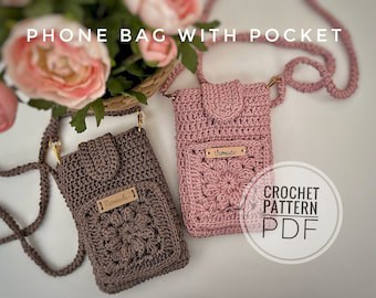 Handmade Crochet Phone Bag with Pocket Pattern