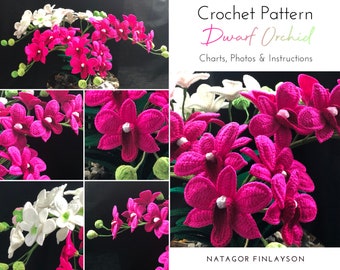 Dwarf Orchid 3D Crochet Pattern for Decor