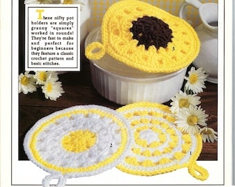 Granny Circles Crochet Potholders Pattern Instantly"
