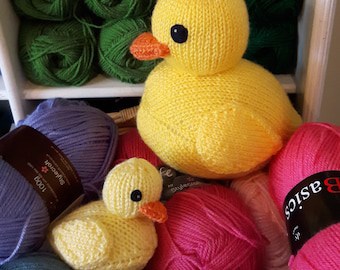 Easy Rubber Ducks Knitting Pattern PDF