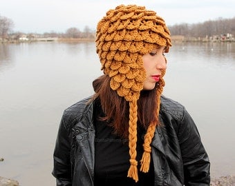 Crocodile Stitch Crochet Hat Pattern: Adult Size
