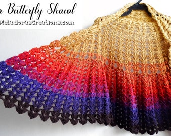 Butterfly Shawl Crochet Pattern E-book (10 Patterns)