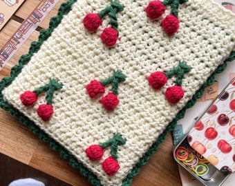 Cherry Crochet Book Sleeve Pattern PDF