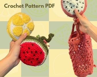 Crochet Pattern for Collapsible Fruit Bag