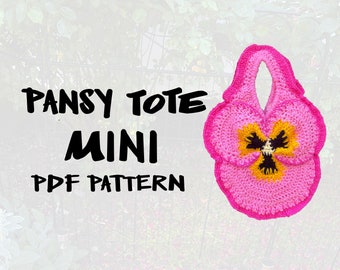 Pansy Mini Tote Crochet Pattern