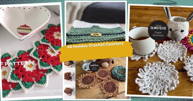 40 Christmas Coaster Crochet Patterns: Handmade Holiday Charm for Your Home
