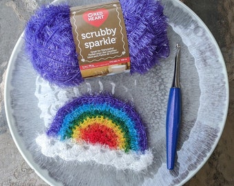 Rainbow Scrubby: Vibrant Crochet Pattern PDF