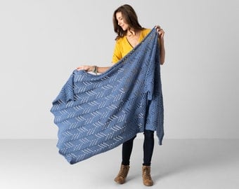 Hillside Chevron Crochet Blanket Pattern