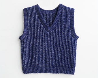 Easy Modern Crochet Ribbed Vest/Sweater Pattern