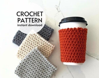 Easy Beginner’s Coffee Cup Cozy Crochet Pattern