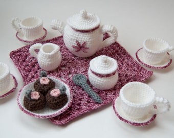 Nana's Tea Set Crochet Pattern PDF