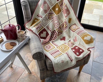 Granny Tea Time Crochet Blanket Pattern
