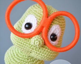 Oliver the Amigurumi Bookworm Crochet Pattern
