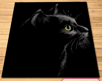 Black Cat Crochet Pattern & Blanket Graphgan