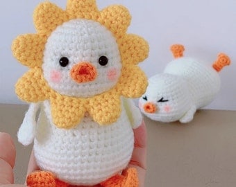Duck & Sunflowers Swing Crochet Pattern PDF