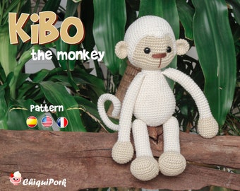 Kibo the Monkey: Amigurumi Crochet Pattern PDF