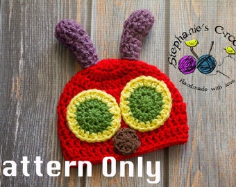 Hungry Caterpillar Hat Crochet Pattern & Prop