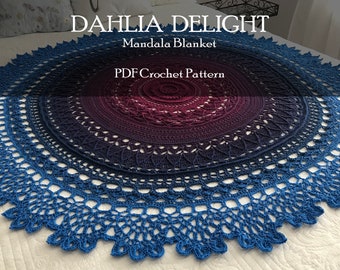 Mandala Afghan, Crochet Christmas Tree Skirt Pattern