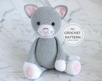 Crochet Cat Amigurumi Pattern, Printable Stuffed Toy (English)