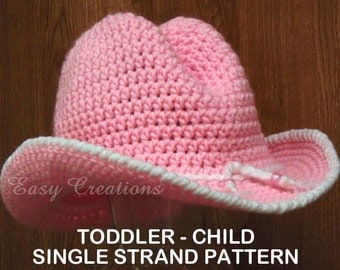 Crochet Pattern: Child's Cowboy Hat, Intermediate Skill