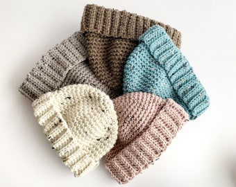 Fisherman's Crochet Beanie Pattern: Newborn to Adult
