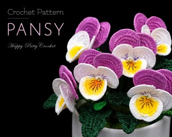 Pansy Flower Crochet Pattern
