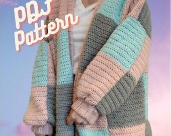 One-Size-Fits-All Cute Patchwork Crochet Cardigan Pattern