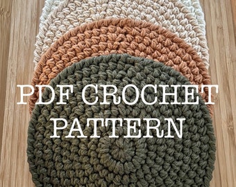 Rustic Farmhouse Crochet Patterns: Trivet, Pot Holder & Coasters