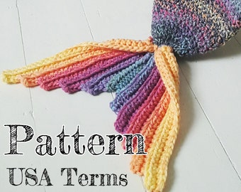 Adult Mermaid Tail Crochet Pattern: USA Terms