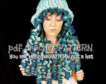 Twisted Jellyfish Crochet Hat Pattern Purchase