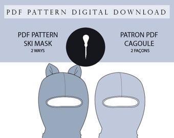 Balaclava Ski Mask Crochet Pattern PDF