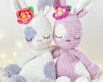 Nibbles the Bunny Crochet Lovey Pattern