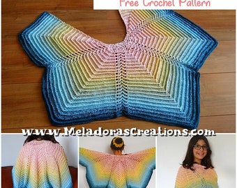 Butterfly Ripple Crochet Shawl Pattern PDF