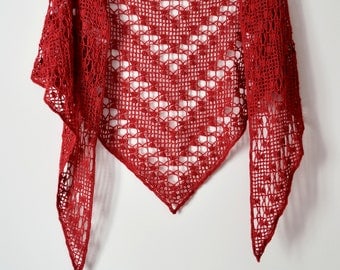 Sarin Lace Triangle Shawl Crochet Pattern