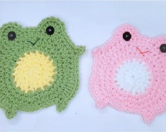 Chubby Froggy Crochet Coaster Pattern